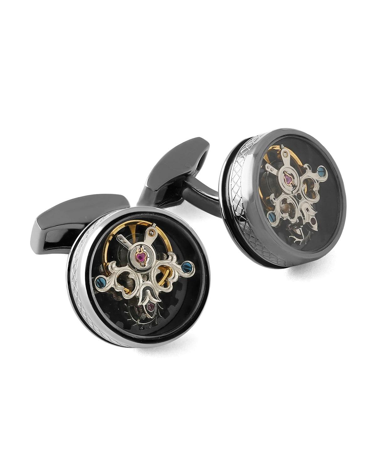 Round Tourbillon Gear Cuff Links Product Image