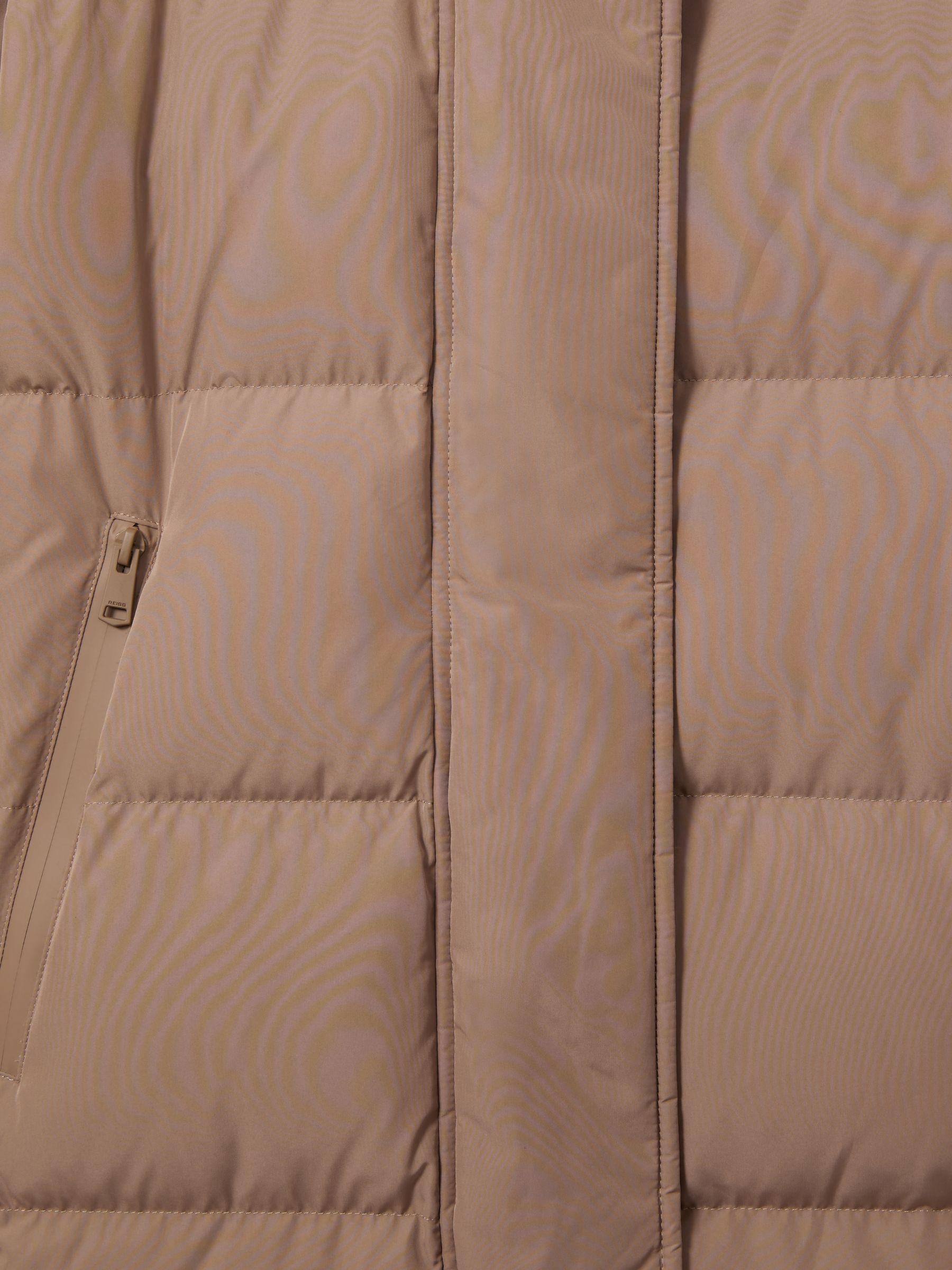 Petite Longline Hooded Puffer Coat in Mink Neutral Product Image