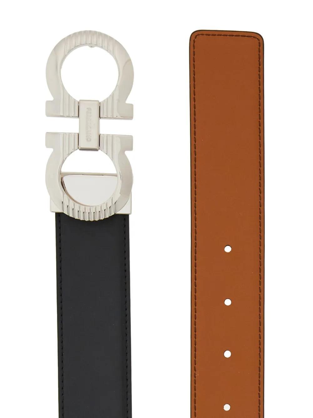 FERRAGAMO Gancini-buckle Reversible Belt In Black Product Image