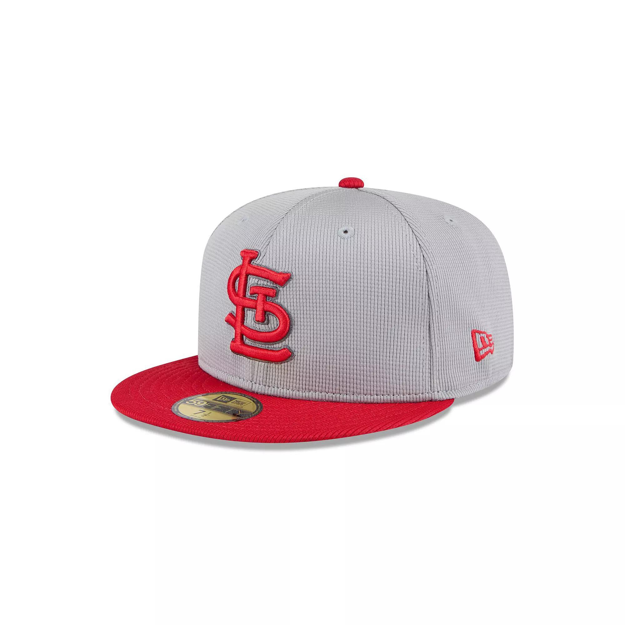 Men's New Era  Gray/Red St. Louis Cardinals 2025 Batting Practice 59FIFTY Fitted Hat, Size: 8, Grey Product Image