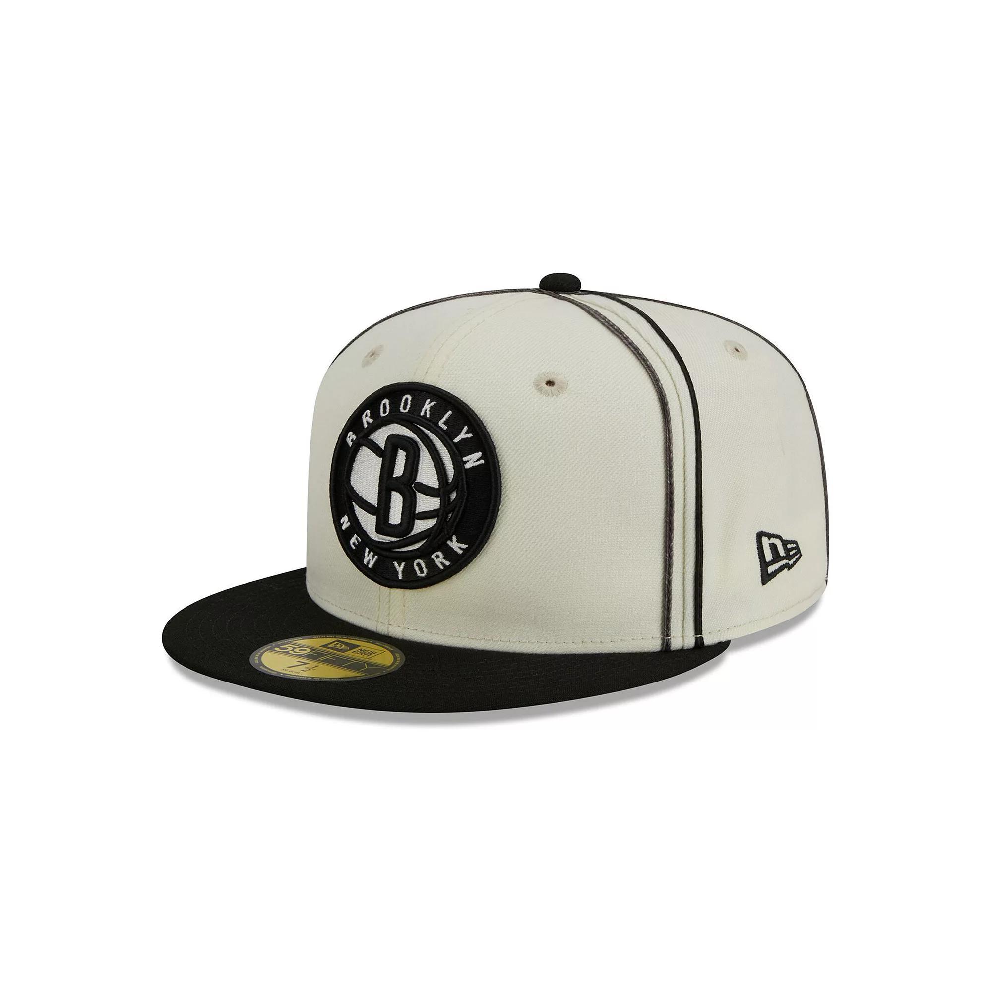 Men's New Era Yellow/Red Brooklyn Nets Fall Leaves 2-Tone 59FIFTY Fitted Hat, Size: 7 7/8 Product Image