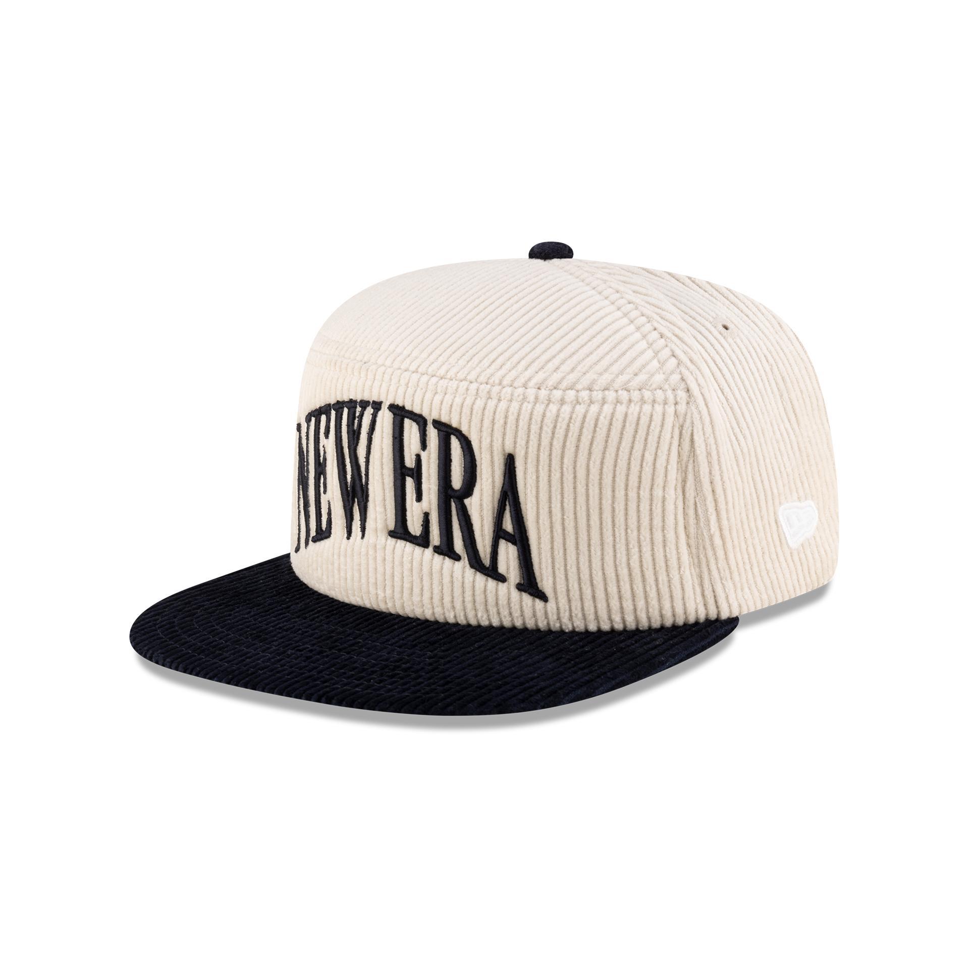 New Era Branded Paragon Corduroy Chrome White Split Panel 9FIFTY Snapback Hat Male Product Image