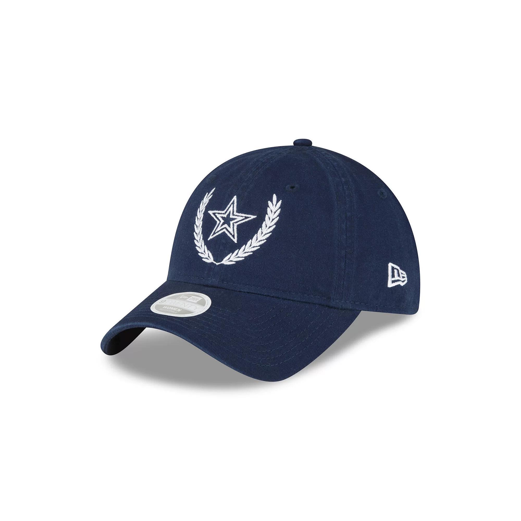 Women's New Era Navy Dallas Cowboys Leaves 9TWENTY Adjustable Hat, Blue Product Image