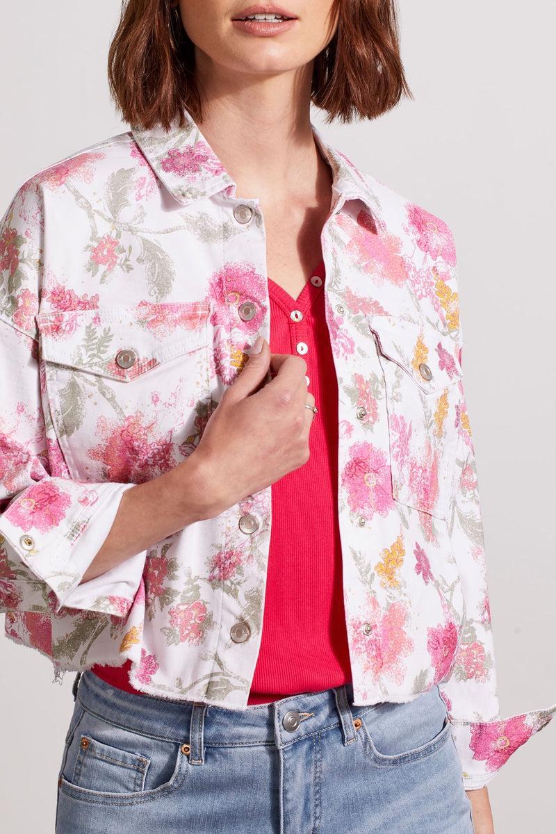 Printed Cropped Shacket Product Image