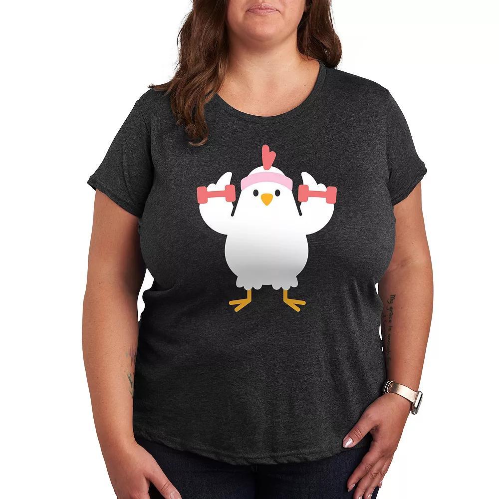 Plus Workout Chicken Graphic Tee, Women's,  Product Image