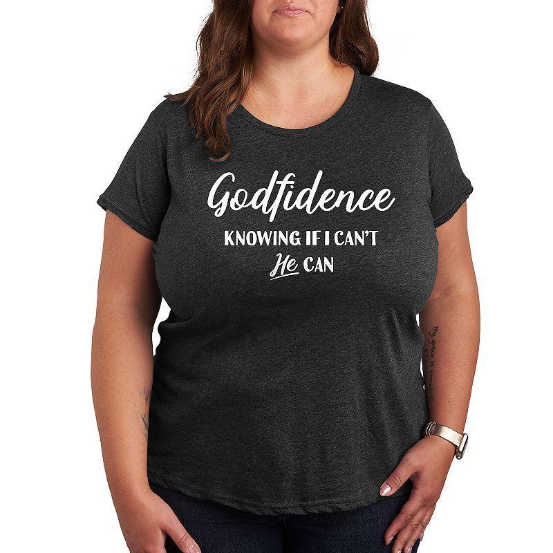 Women's Godfidence Graphic Tee, Size: Small, Heather Grey Product Image