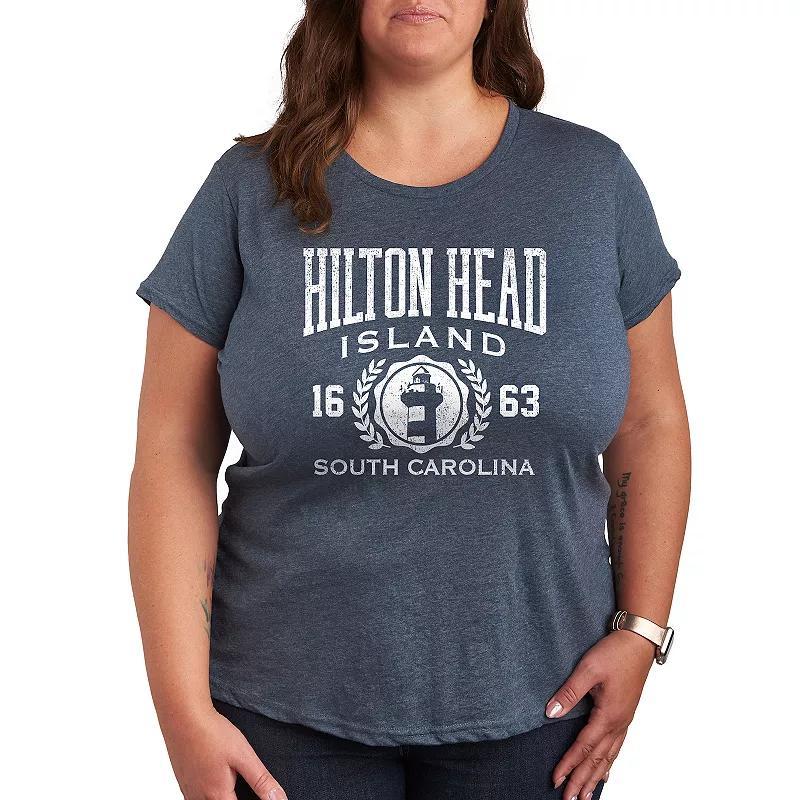 Plus Hilton Head Island Collegiate Graphic Tee, Women's, Size: 1XL, Black Product Image