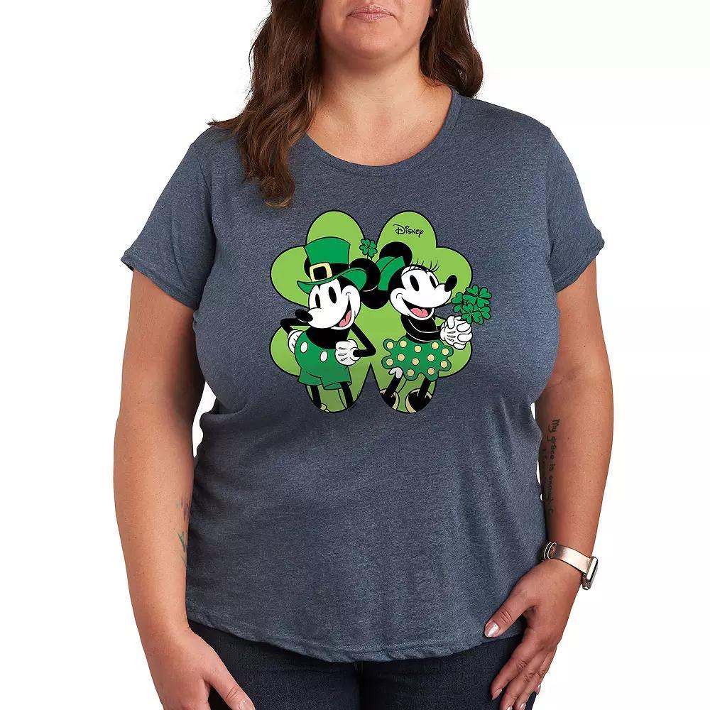Disney's Mickey & Minnie Mouse Plus Shamrock Graphic Tee, Women's,  Product Image