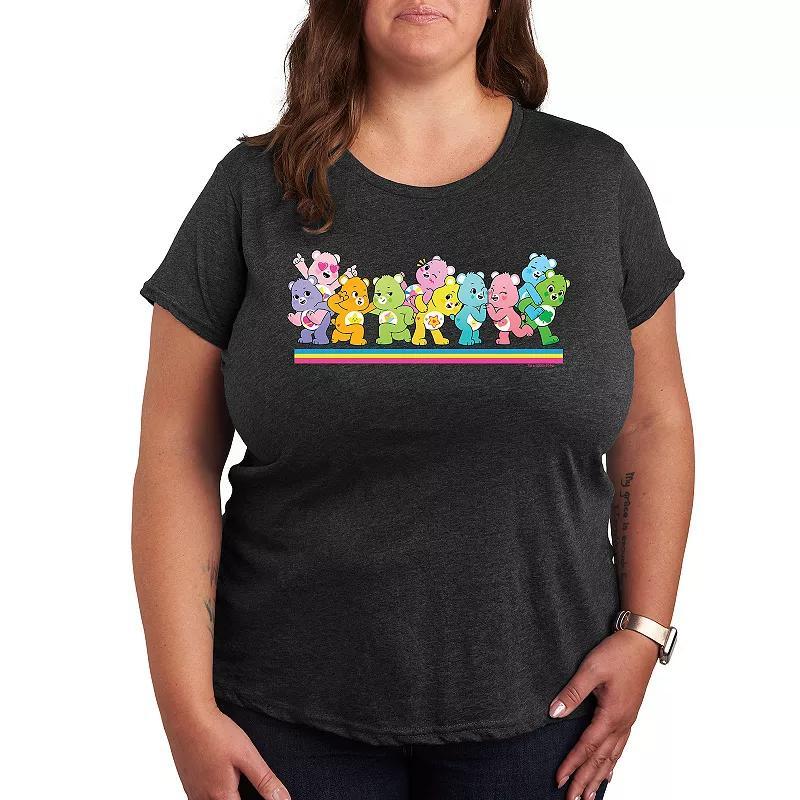 Plus Care Bears Care Lineup Graphic Tee, Women's, Size: 2XL, Grey Gray Product Image