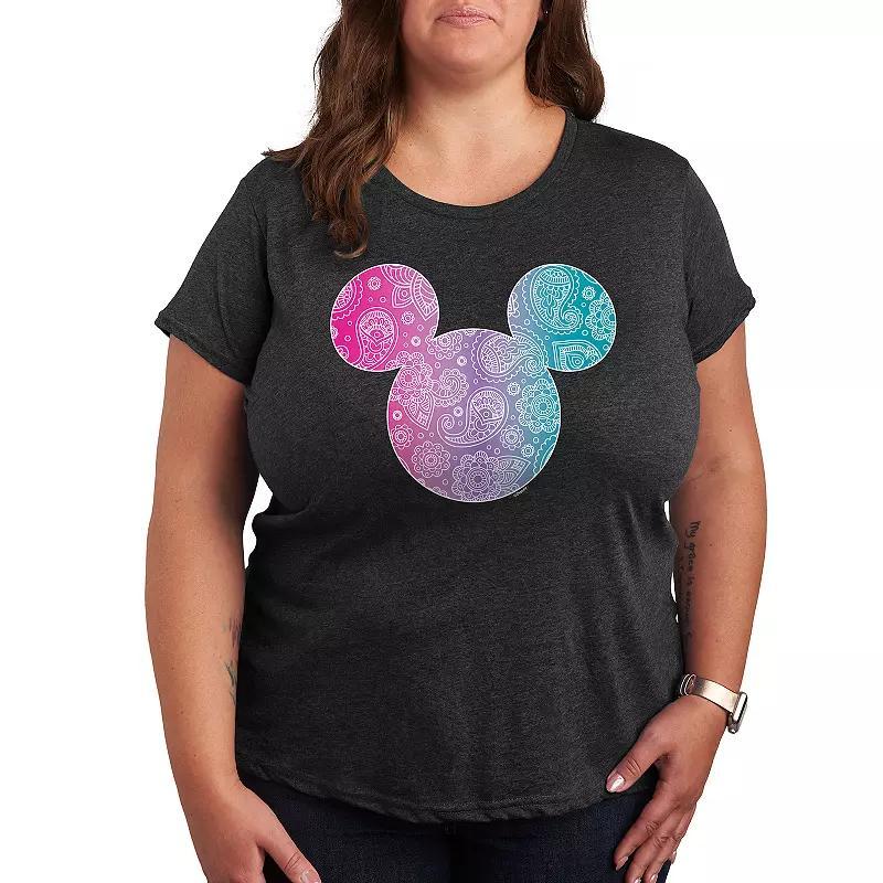 Disney's Mickey Mouse Plus Bandana Pattern Graphic Tee, Women's,  Product Image