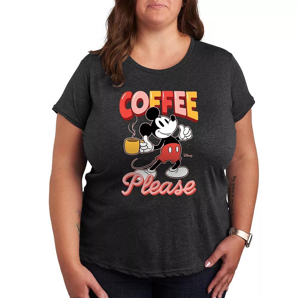 Disney's Mickey Mouse Plus Coffee Please Graphic Tee, Women's,  Product Image
