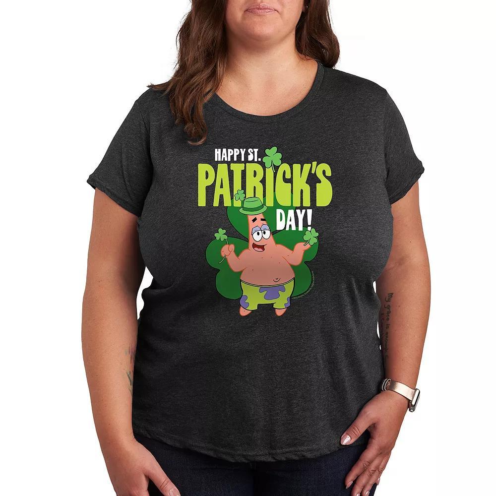 Plus SpongeBob SquarePants Happy St. Patrick's Day Graphic Tee, Women's,  Product Image
