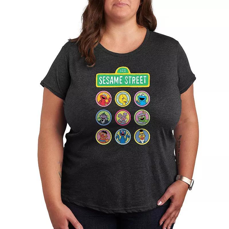 Plus Sesame Street Character Grid Graphic Tee, Women's,  Product Image