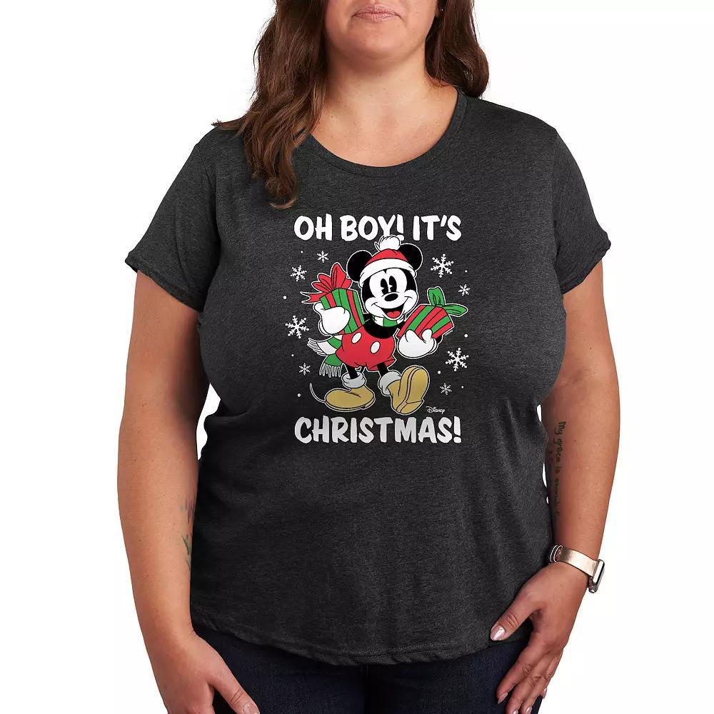 Disney's Mickey Mouse Plus Oh Boy It's Christmas Graphic Tee, Women's,  Product Image