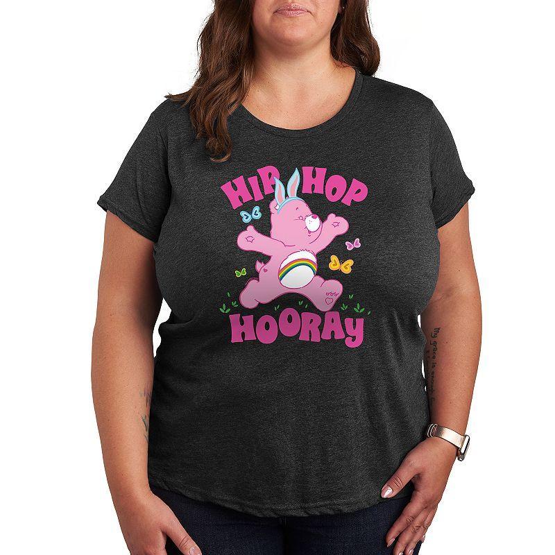 Plus Care Bears Hip Hop Hooray Graphic Tee, Womens Heather Grey Product Image