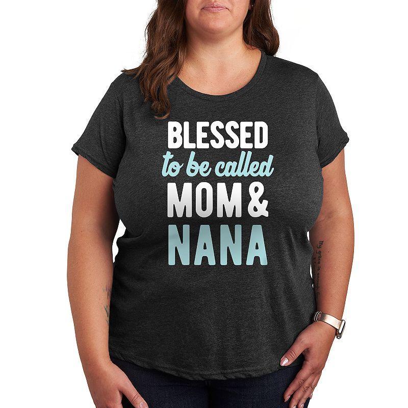 Womens Blessed To Be Called Nana Graphic Tee Heather Grey Product Image