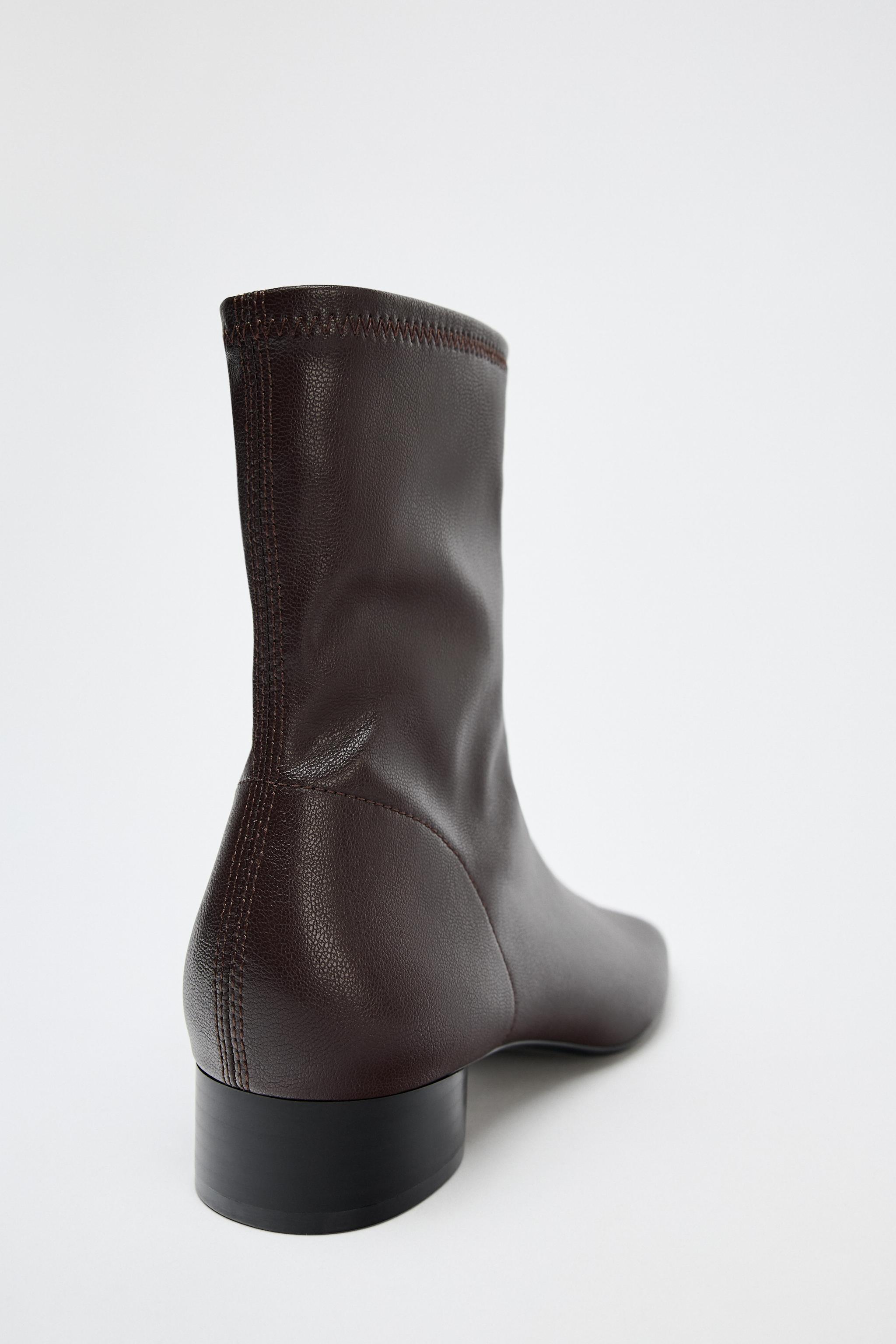 SOFT TOPSTITCHED ANKLE BOOTS Product Image