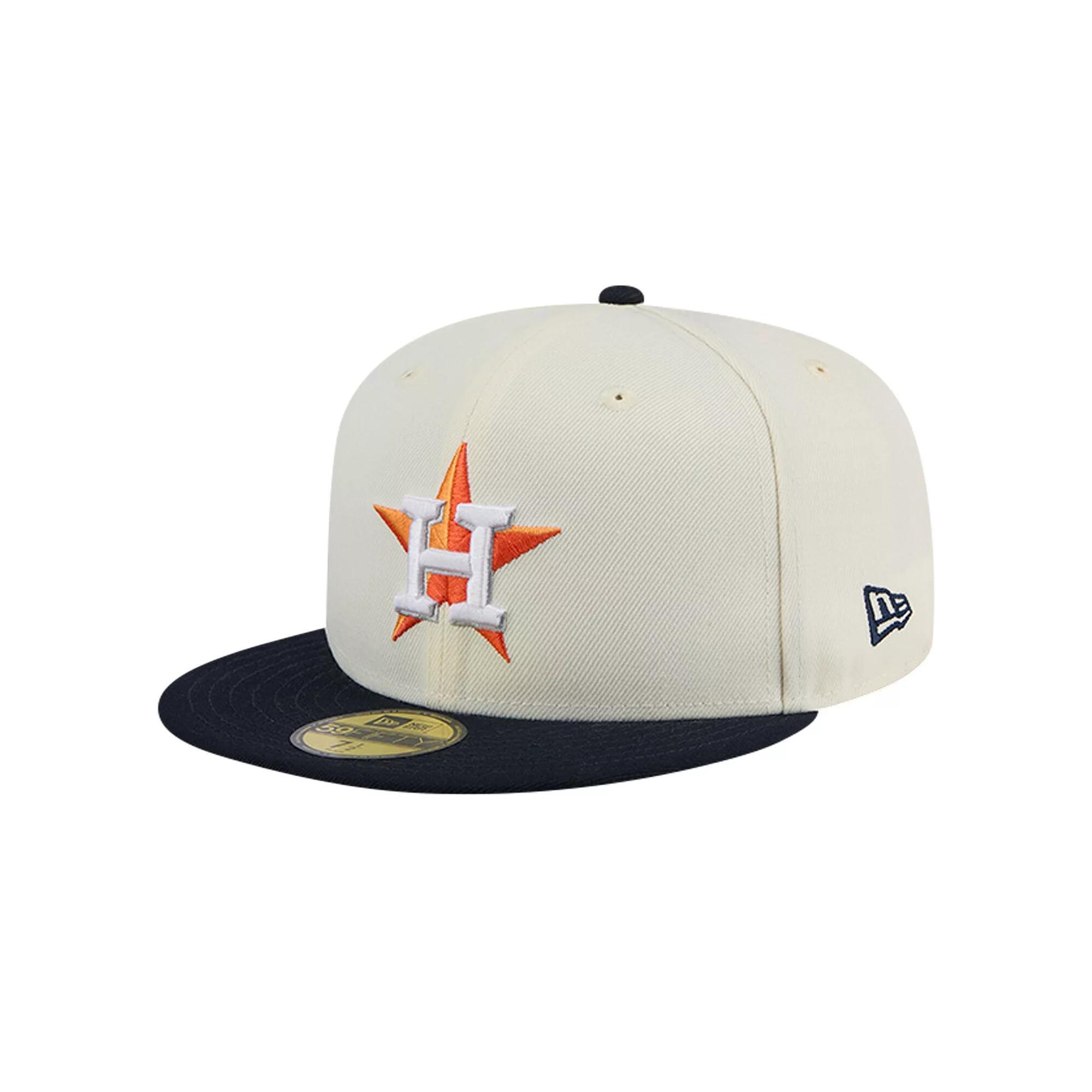 Men's New Era Cream Houston Astros Evergreen Chrome 59FIFTY Fitted Hat,  Product Image