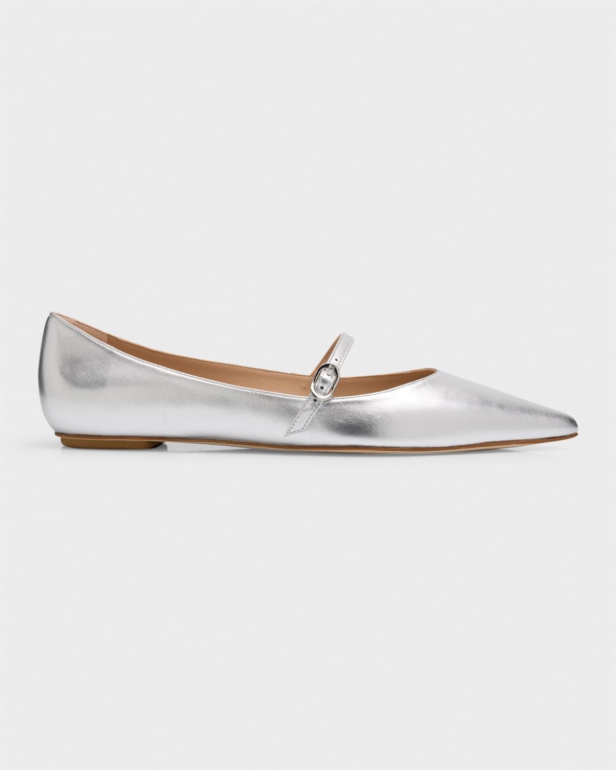 Emilia Metallic Mary Jane Ballerina Flats Product Image