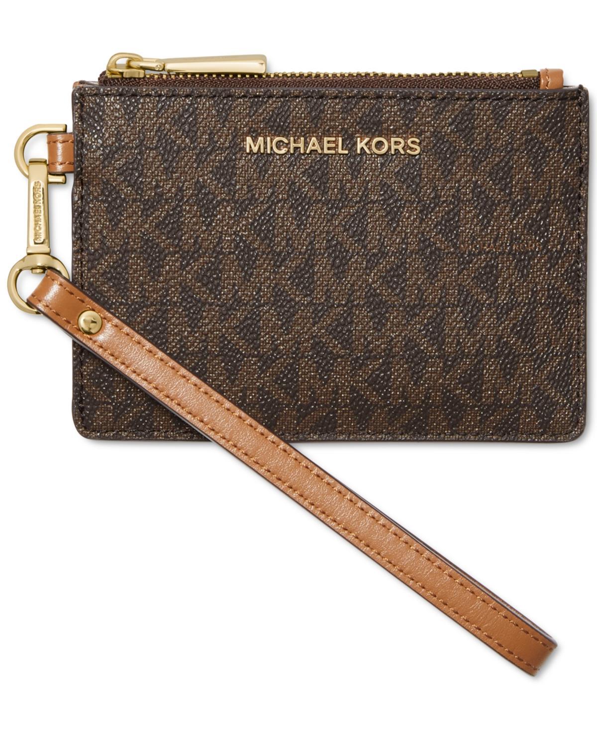 Michael Kors Signature Logo Jet Set Small Coin Purse Wristlet Product Image