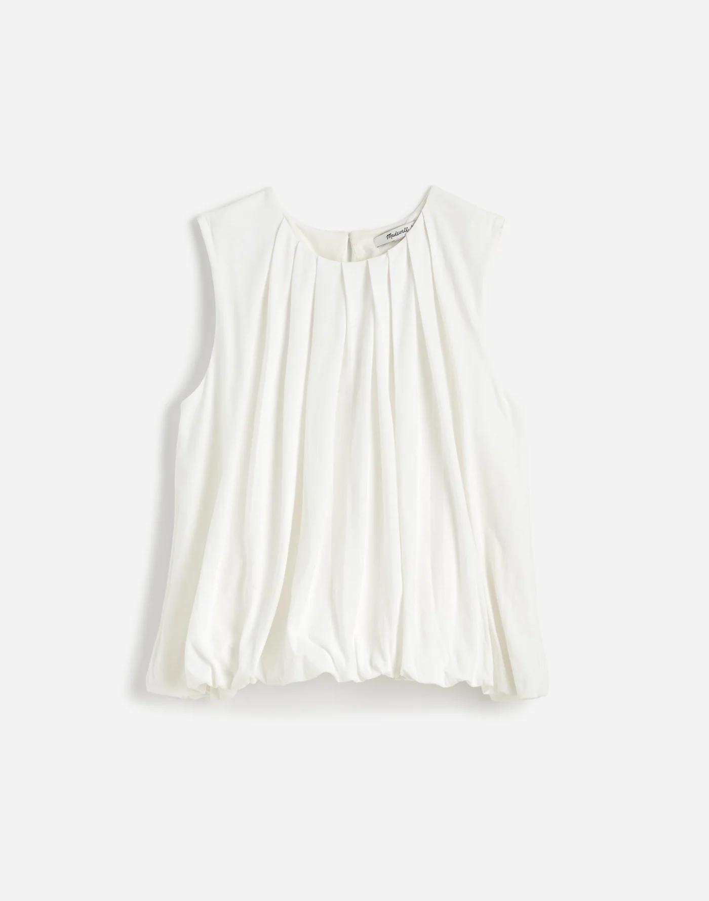 Sleeveless Crewneck Bubble Top Product Image