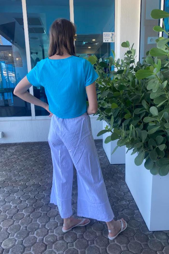 Fringed Wide Leg Flare Pant Product Image