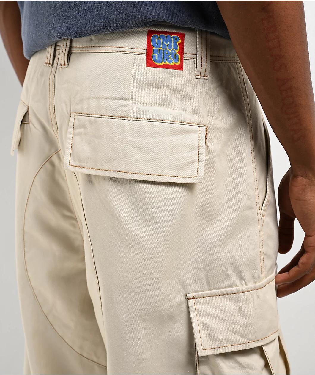 Empyre Ultra Loose Natural Birch Cargo Skate Pants Product Image