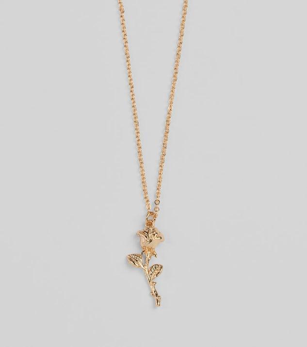 Divine Enchantment Rose Charm Necklace Product Image