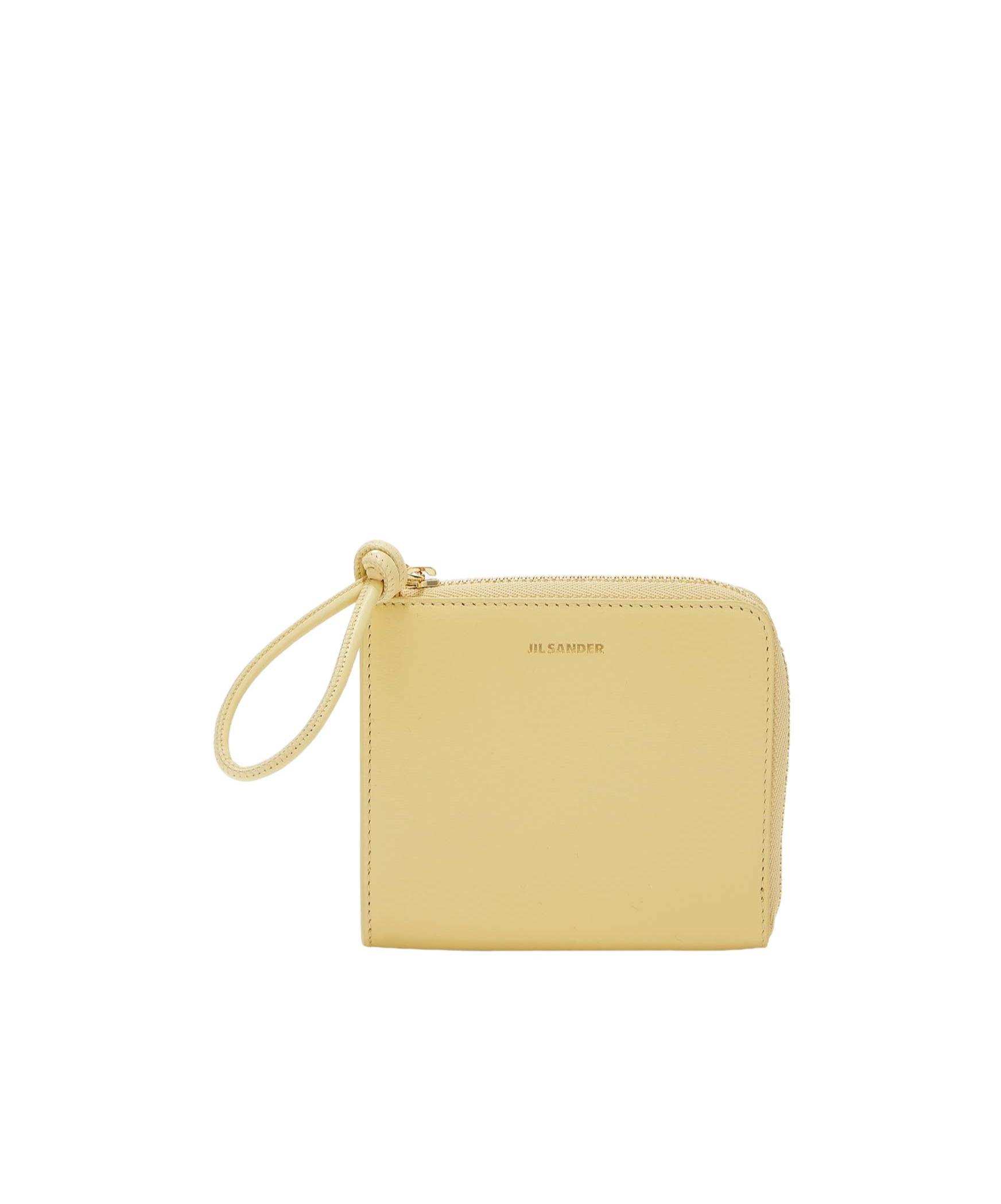 JIL SANDER Giro Logo-stamp Leather Cardholder In Nude Product Image