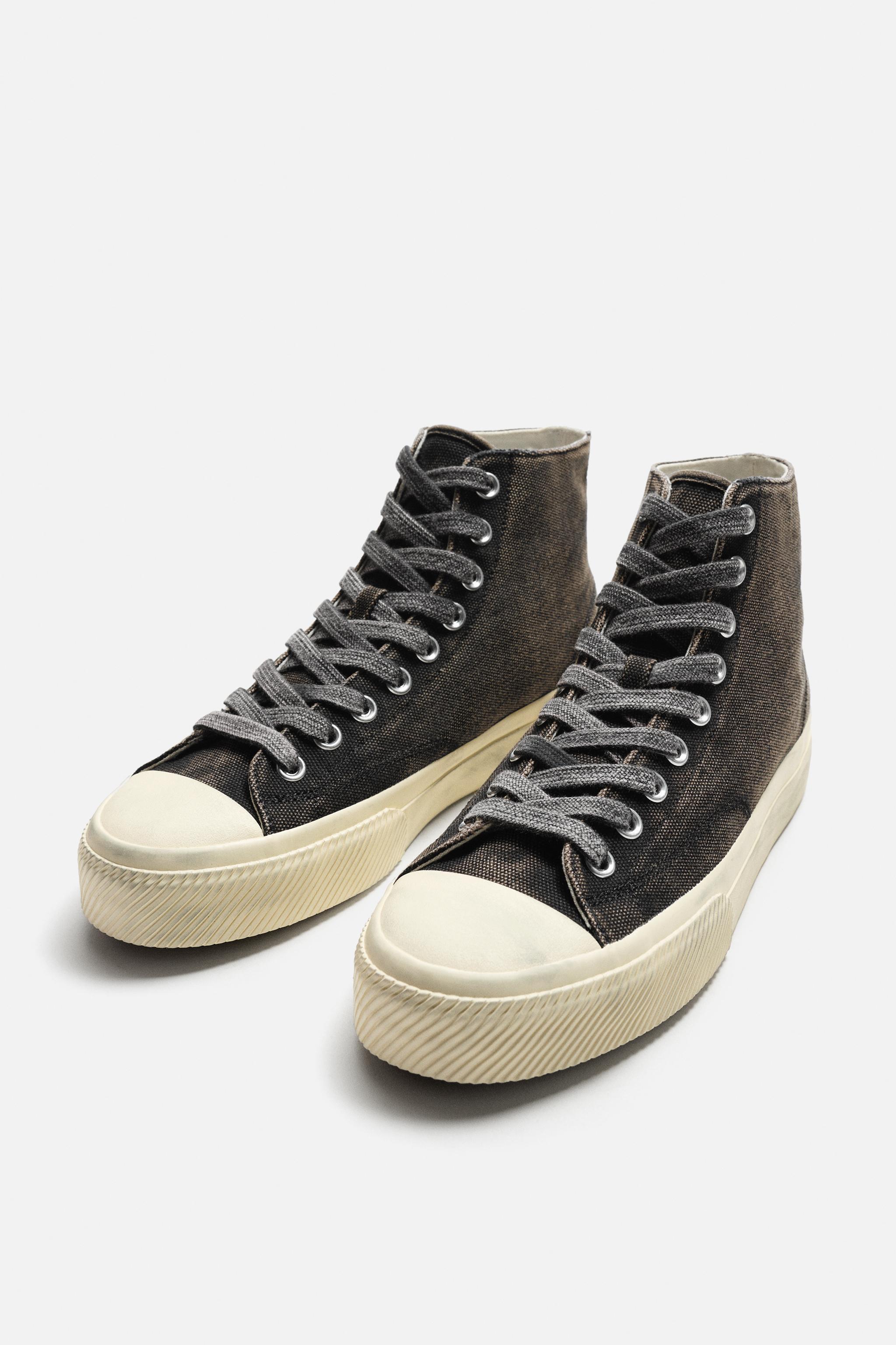 RETRO STYLE HIGH TOP SNEAKERS Product Image