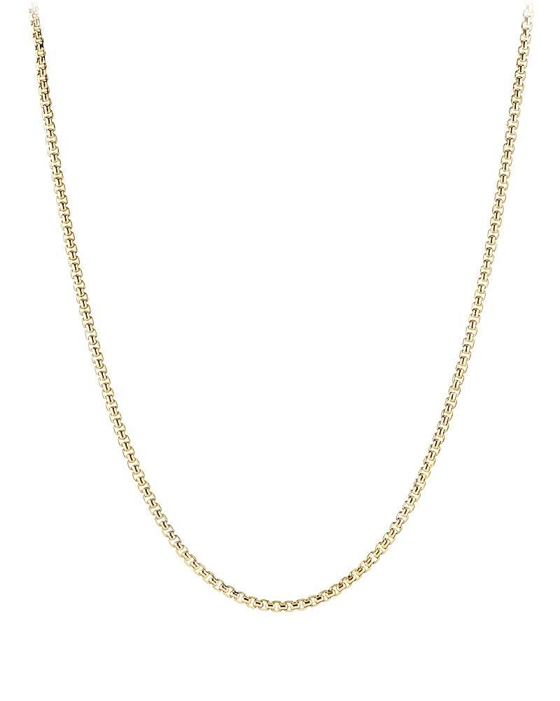 Mens Box Chain Necklace in 18K Gold, 3.6mm Product Image