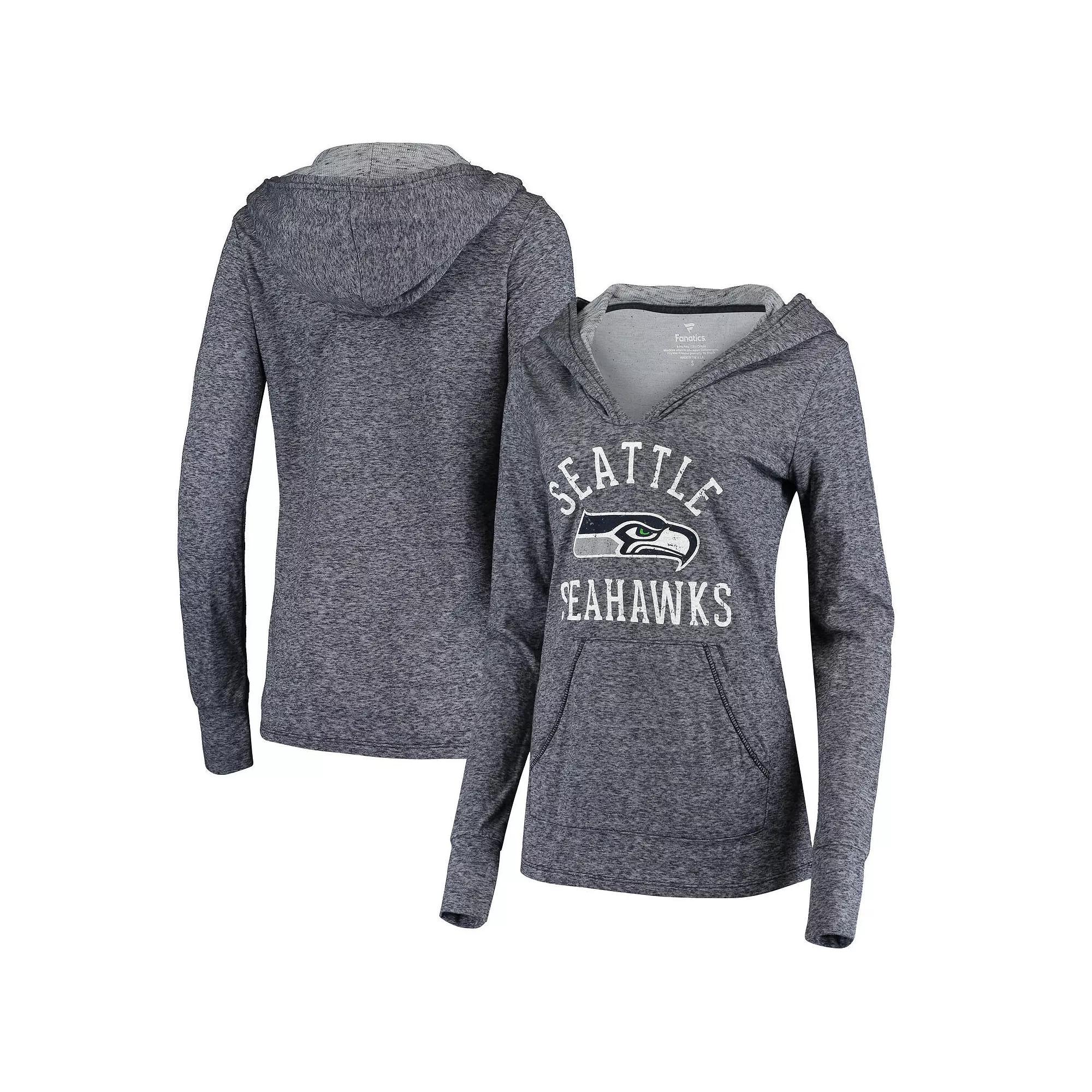 Women's Fanatics Branded College Navy Seattle Seahawks Doubleface Slub Pullover Hoodie, Size: XL, Blue Product Image