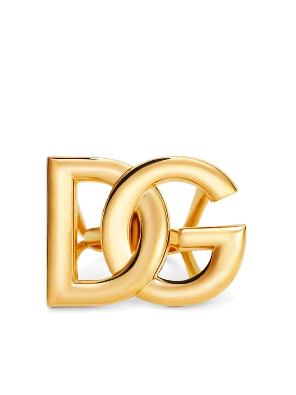 DOLCE & GABBANA Dg Logo-plaque Ring In Gold Product Image