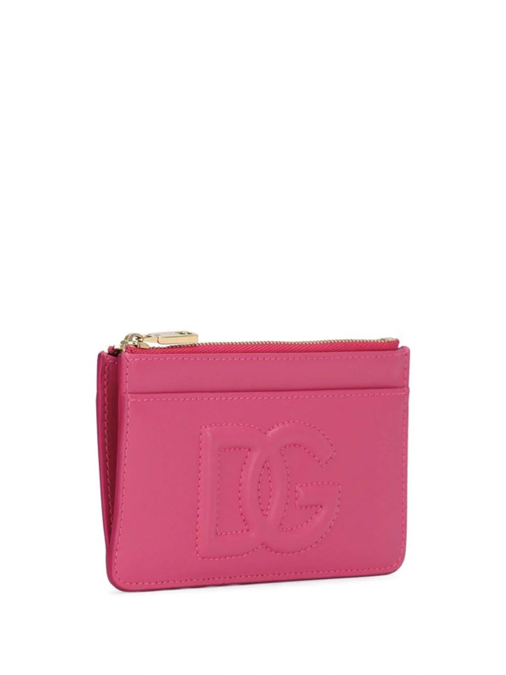 DOLCE & GABBANA Dg Logo Zip Purse In Pink Product Image