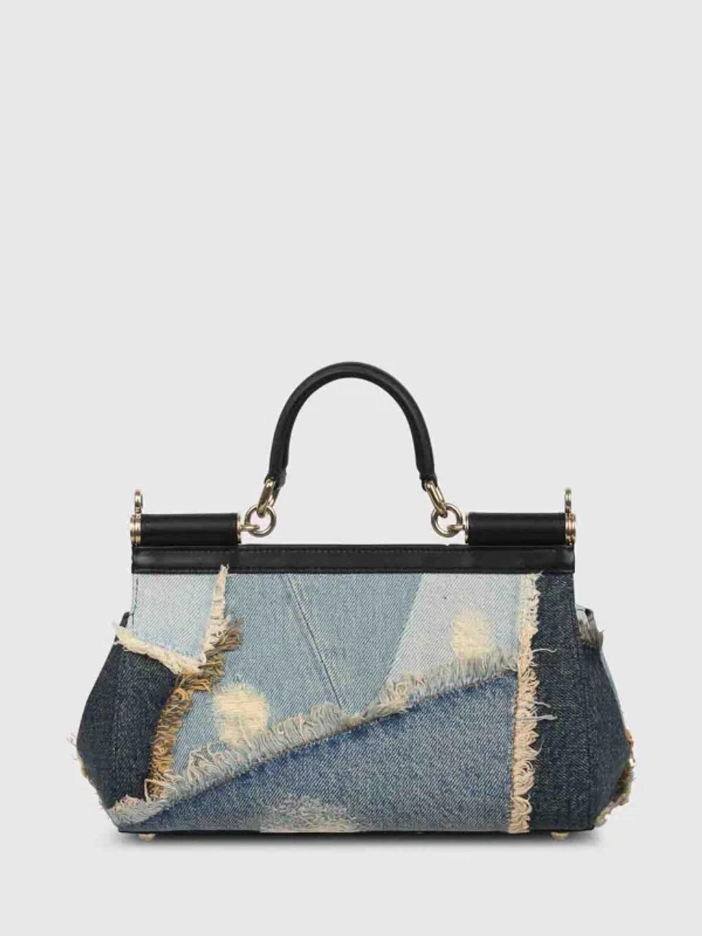 DOLCE & GABBANA Medium Elongated Sicily Bag In Blue Product Image