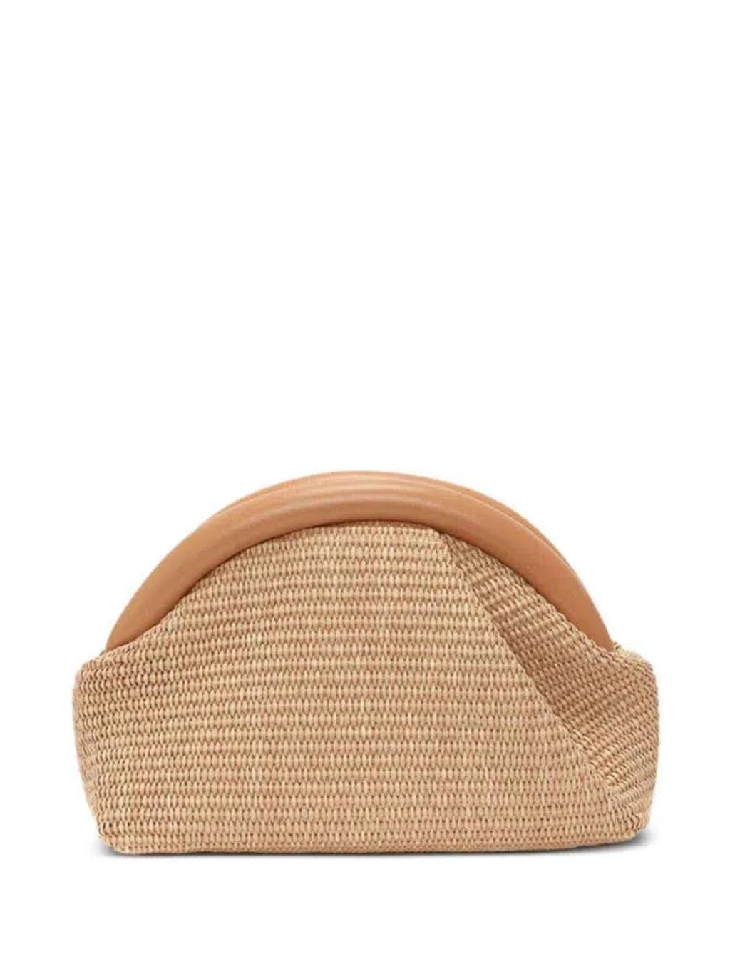 JW ANDERSON Bumper Clutch - Raffia Mini Bag In Natural Product Image