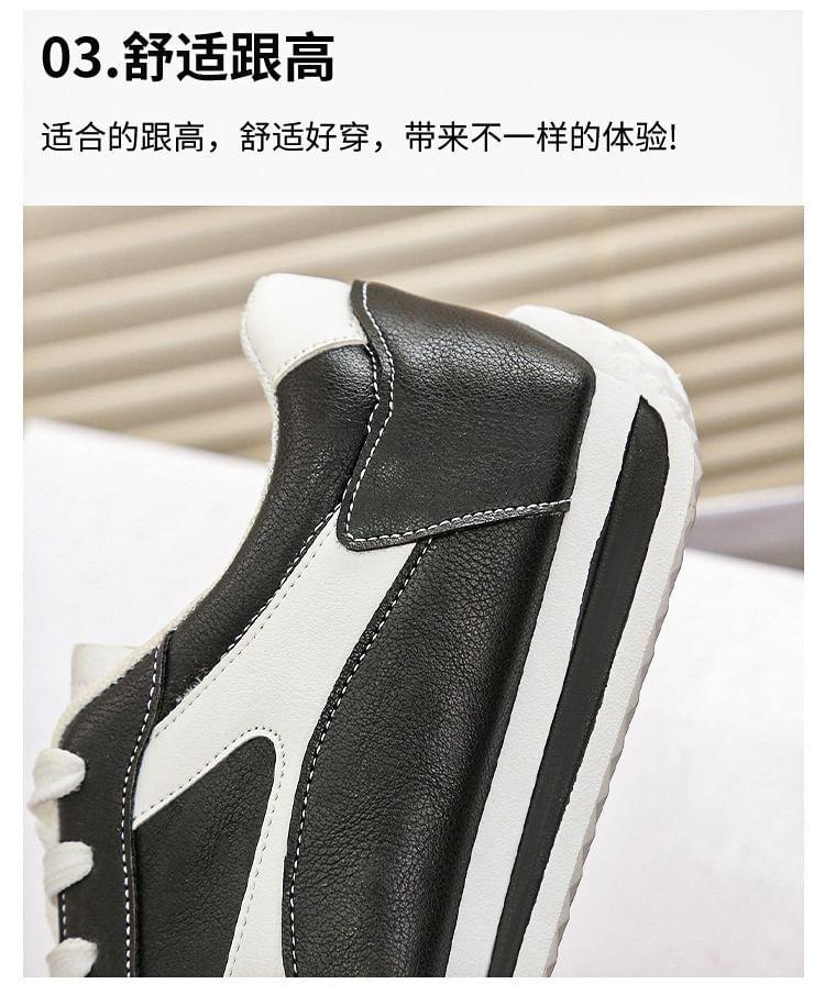 Color Block Lace-Up Sneakers Product Image