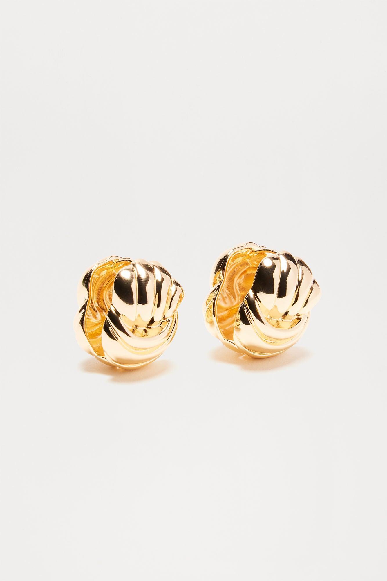 Chic Lifestyle Earrings - Gold Product Image