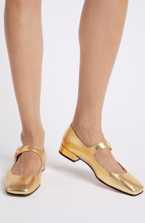 PENELOPE CHILVERS Low Mary Jane Flats In Gold Product Image