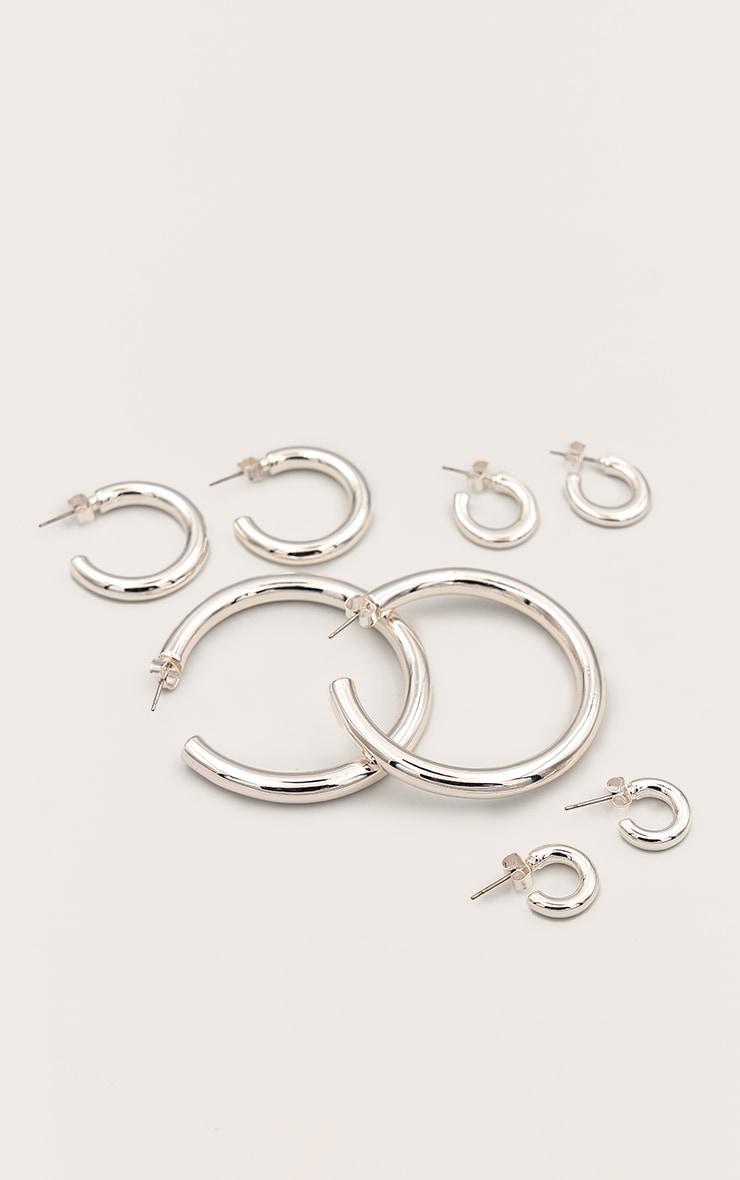 Silver Assorted Multipack Hoop Earrings Product Image