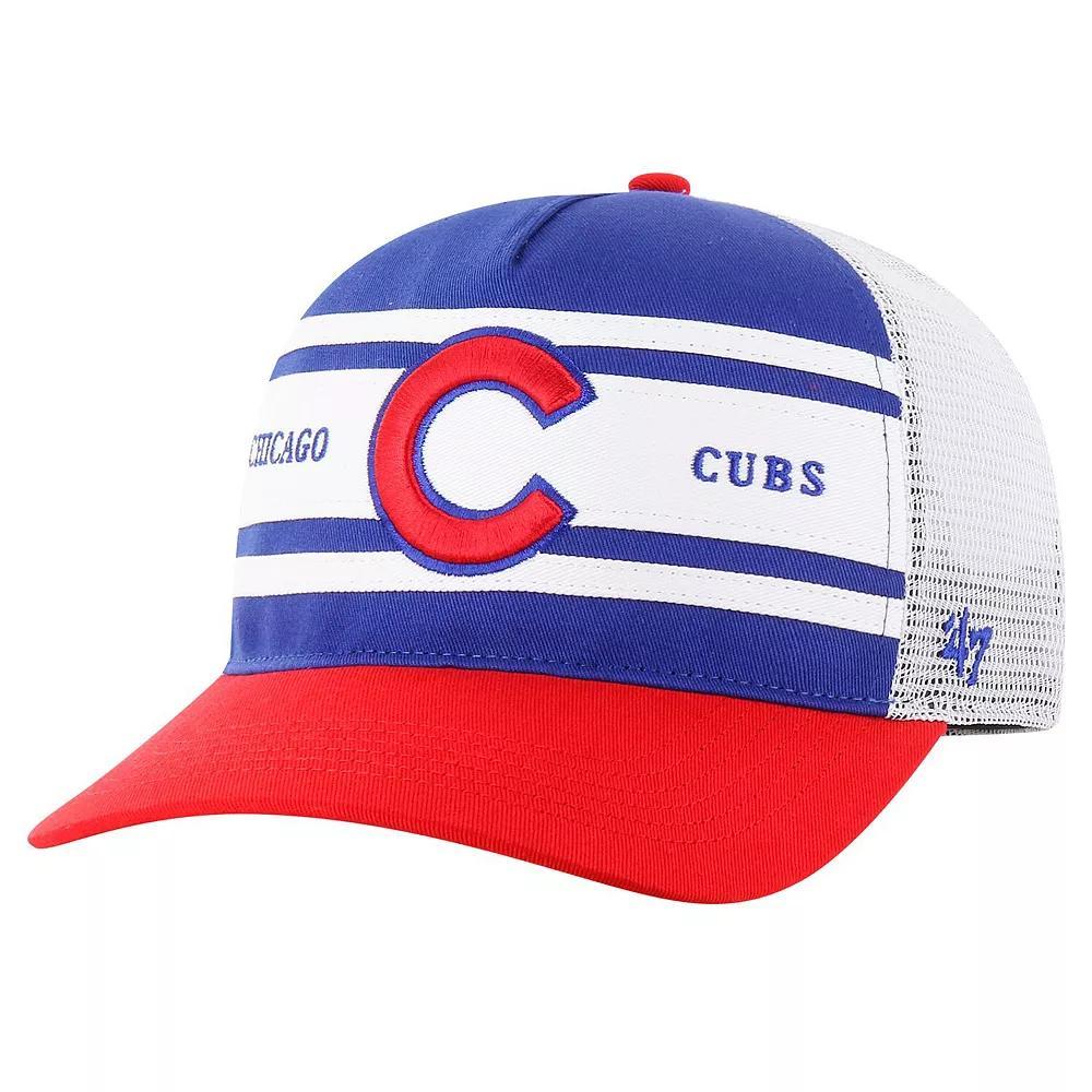 Men's '47 Royal Chicago Cubs Gridiron Super Stripe Relaxed Trucker Hitch Adjustable Hat, Blue Product Image