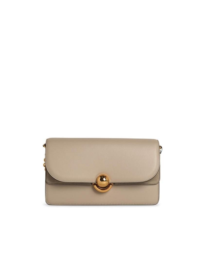 FURLA Ivory Leather Shoulder Strap In Neutrals Product Image