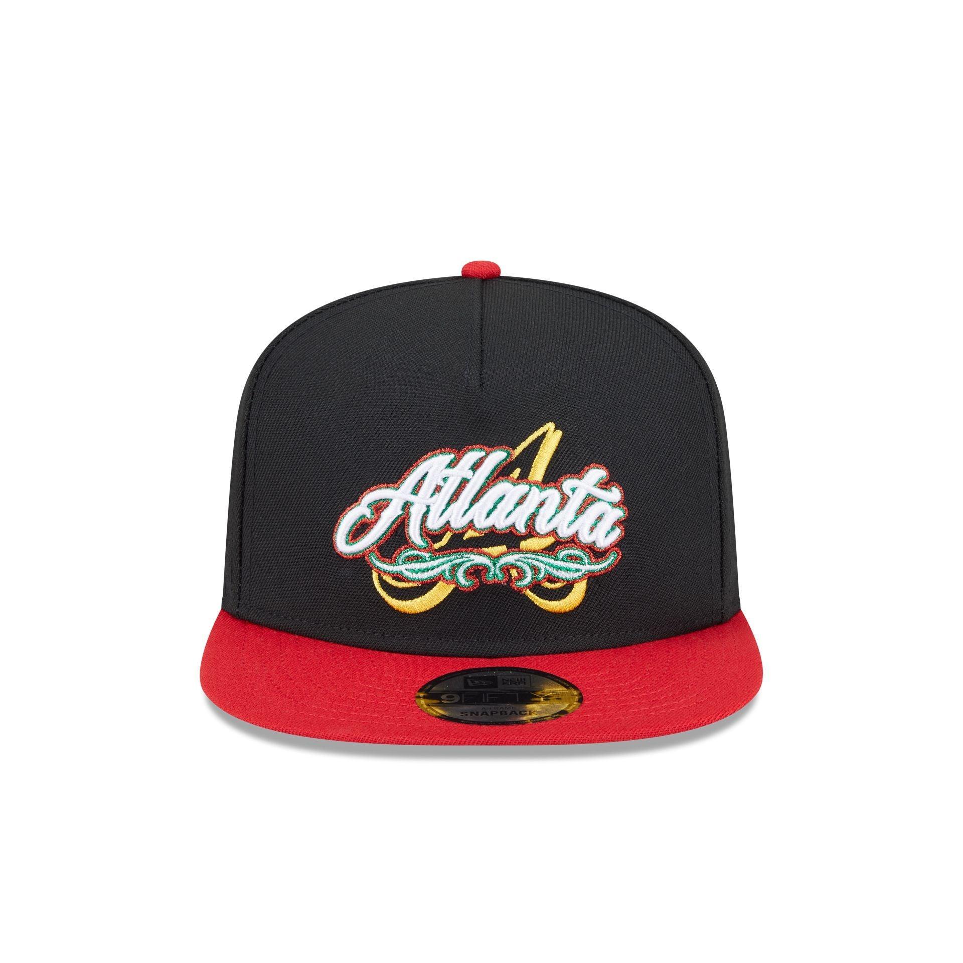 Atlanta Braves City Script 9FIFTY A-Frame Snapback Hat Male Product Image