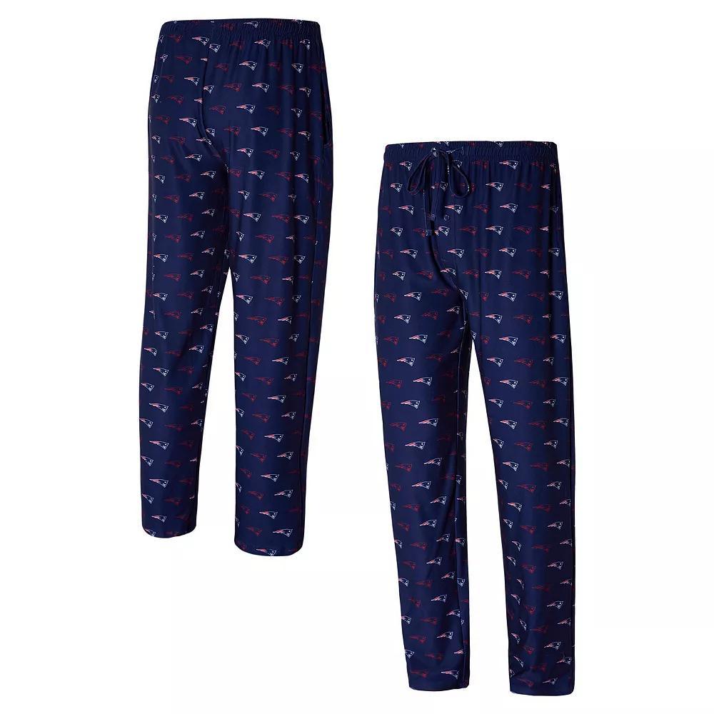 Men's Concepts Sport Navy New England Patriots Record Allover Print Knit Pants, Size: 2XL, Blue Product Image