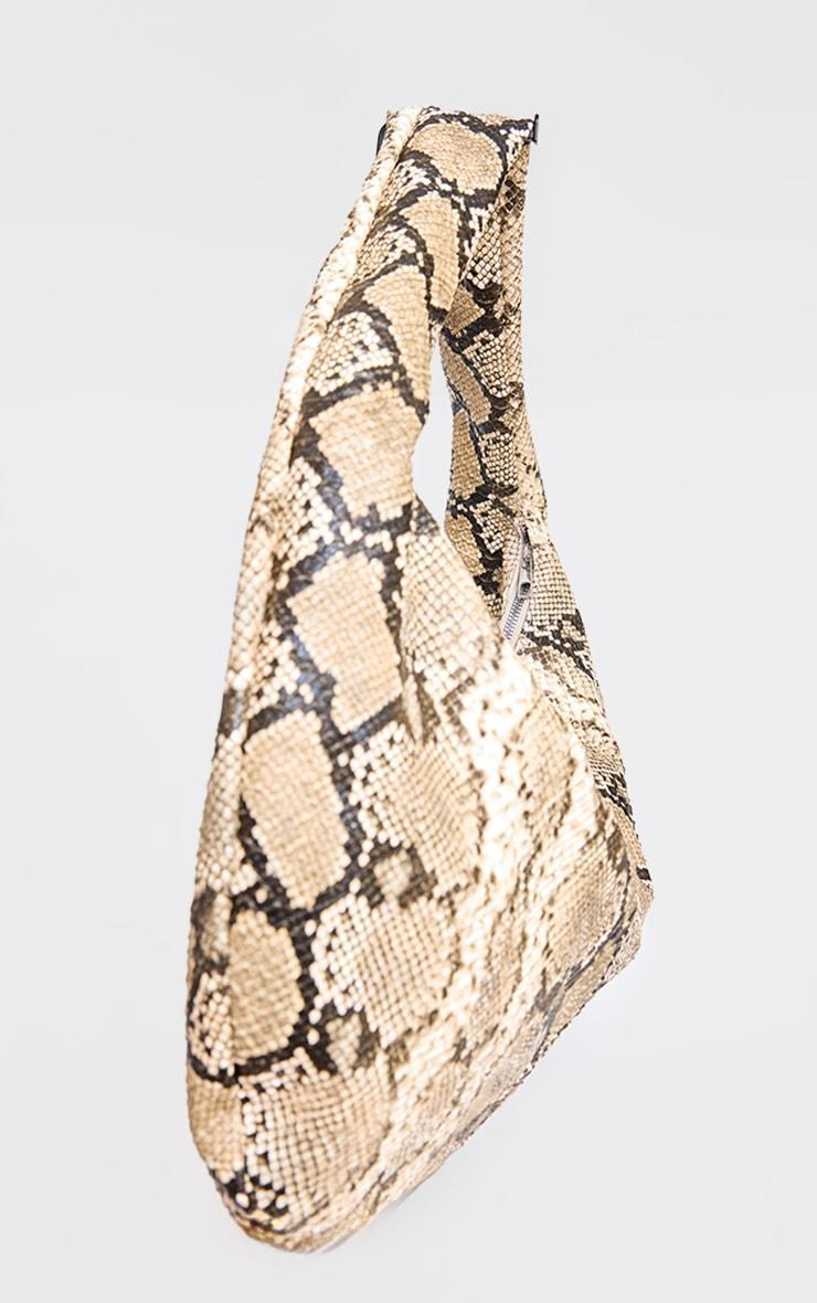 Snake Print Oversized PU Tote Product Image