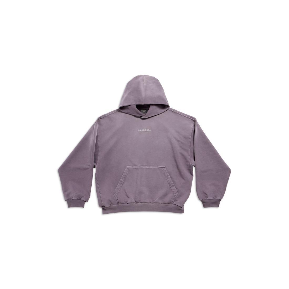 Balenciaga Back Hoodie Medium Fit in Purple/grey Product Image