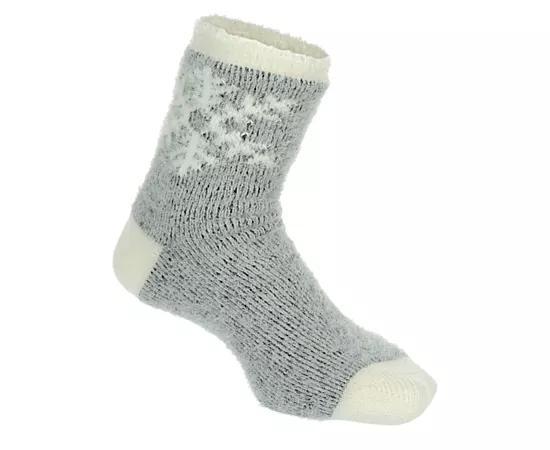 Fireside Womens Ribbed Snow Fuzzy Slipper Sock 1 Pair Product Image