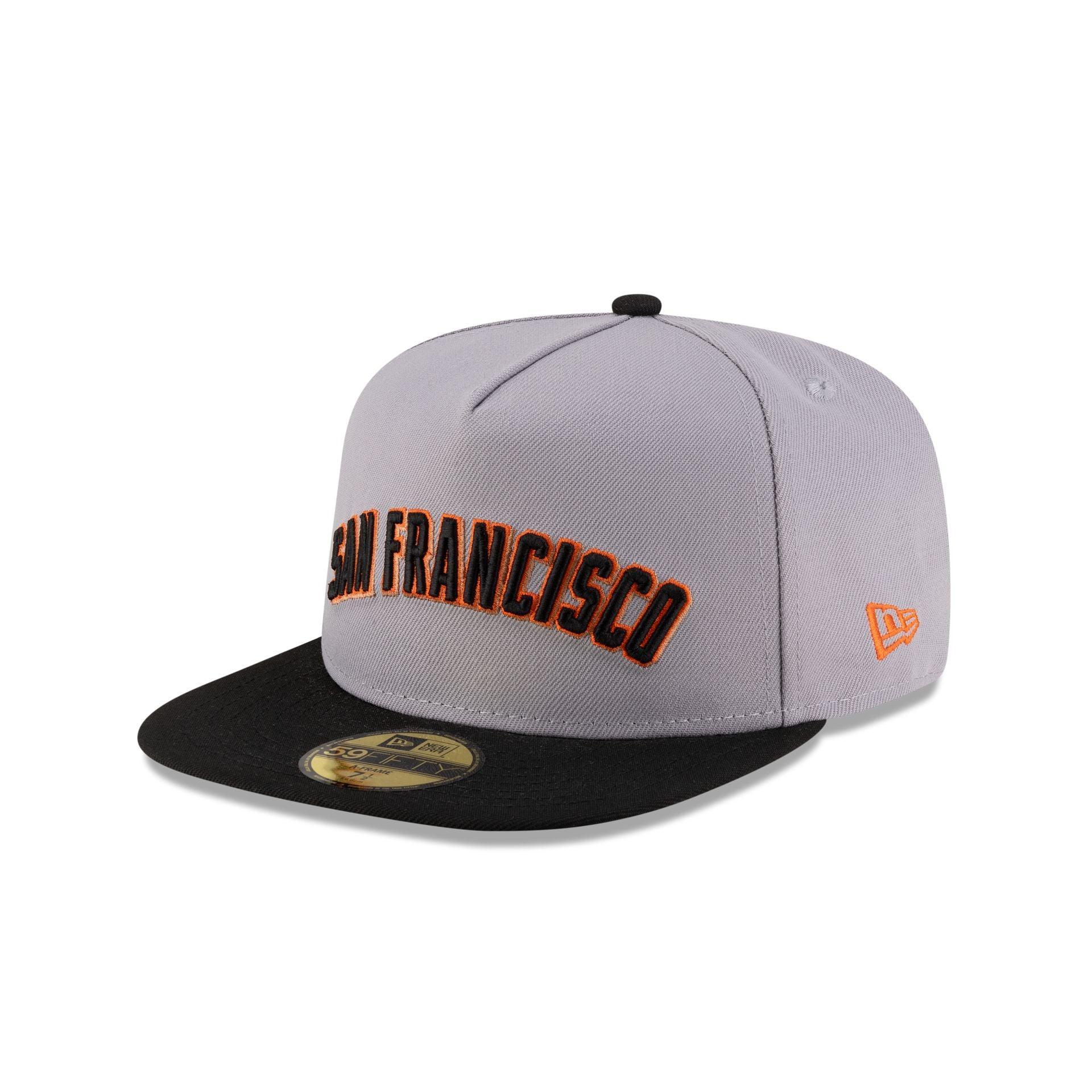 Just Caps League Sidepatch Gray San Francisco Giants 59FIFTY A-Frame Fitted Hat Male Product Image