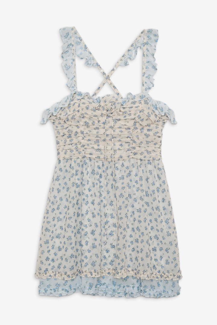 Chateau Mini Dress — Blue Product Image