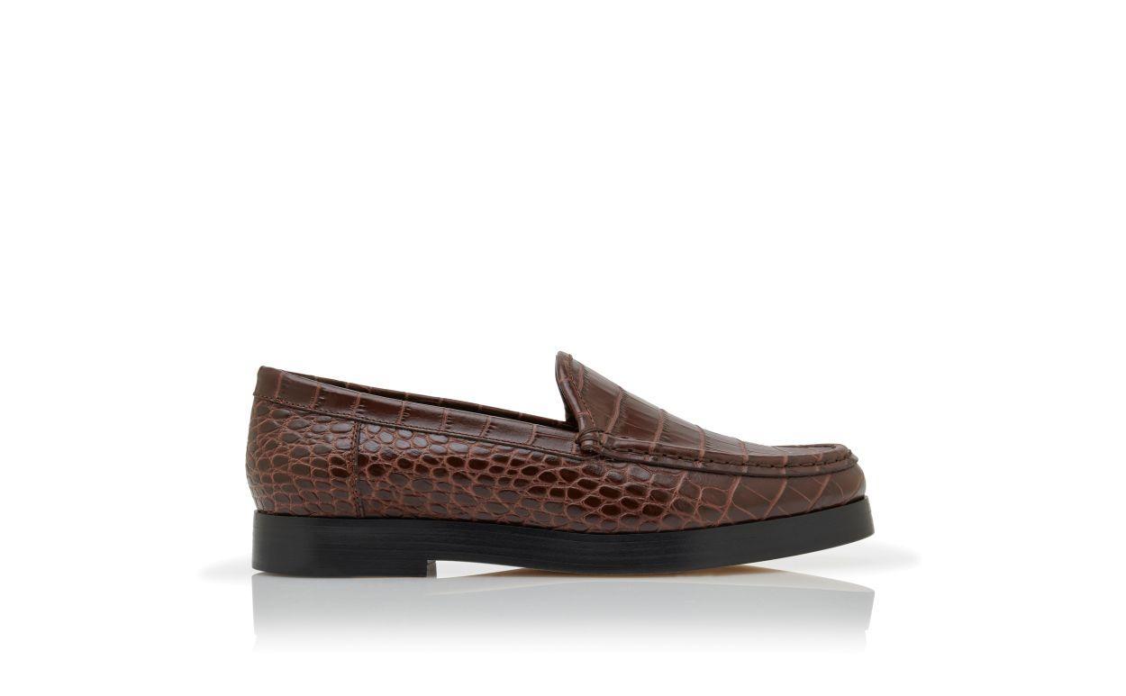 DINELIO Brown Calf Leather Loafers  Product Image